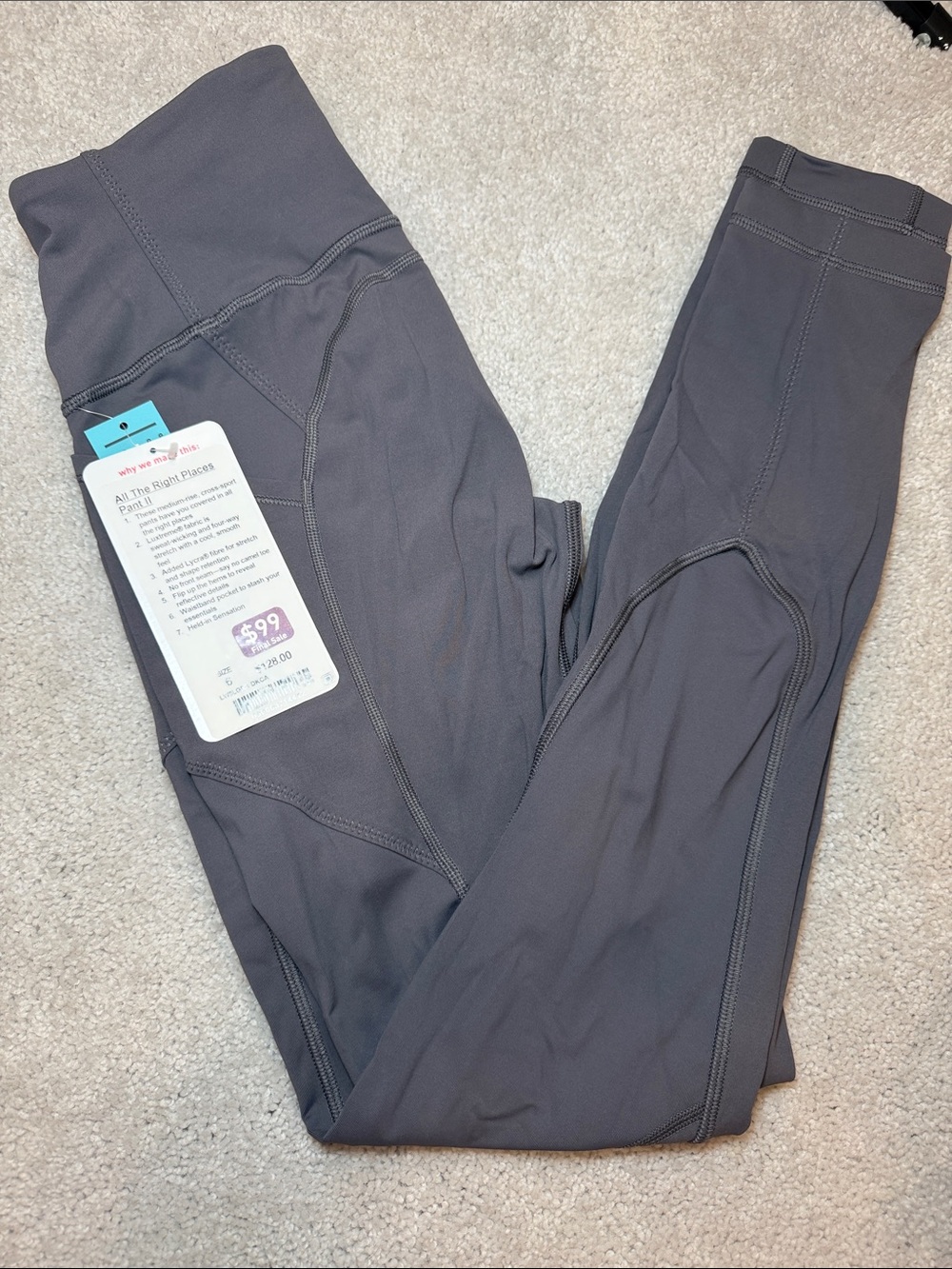 lululemon athletica All The Right Places Leggings - Dark Gray